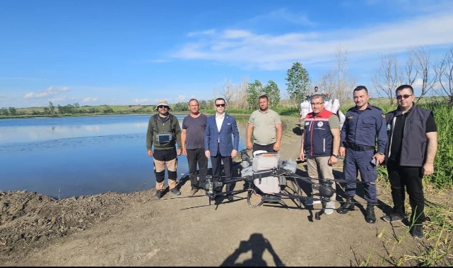Çeltik ekimi dronla gerçekleştiriliyor
