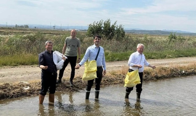 İpsala’da sezonun ilk çeltik ekimi gerçekleştirildi