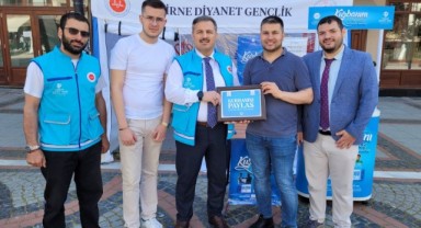 Kurban bağışı için çadır kuruldu