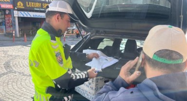 Trafik ekiplerinden sürücülere sıkı kontrol