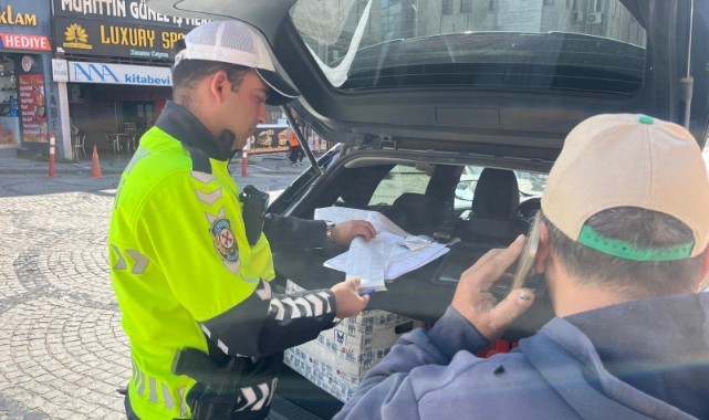 Trafik ekiplerinden sürücülere sıkı kontrol