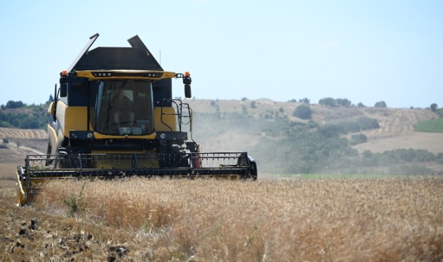 Çiftçi tarlada mesaiye başladı, buğdayda ortalama verim 500 kilogram
