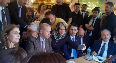 Cumhurbaşkanı Erdoğan Saraçlar Caddesi’nde vatandaşlarla buluştu