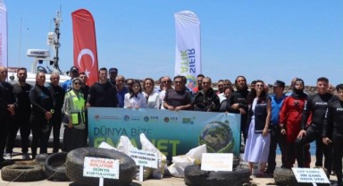 Enez Limanı’nda deniz dibi temizliği yapıldı