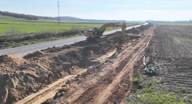 Süloğlu barajı isale hattı tamamlandı
