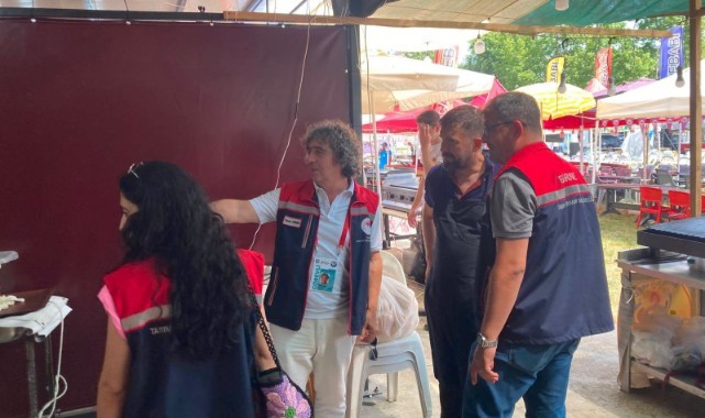 Festival alanındaki tüm stantlar denetimden geçti