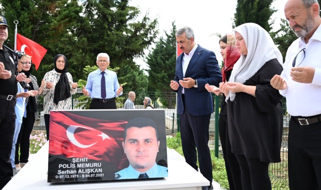 Görevi başında şehit düşen polis memuru Alışkan dualarla yâd edildi