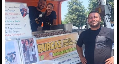 Mutluluğunu Lokma Dağıtarak Paylaştı