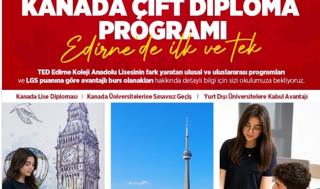 TED Edirne Koleji'nde uluslararası eğitim dönemi Kanada’da başladı