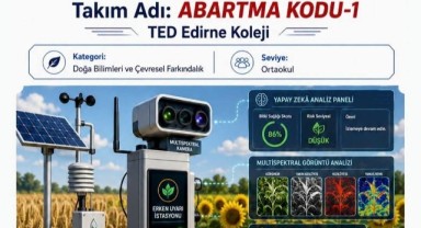 TED Edirne Koleji TEKNOFEST boy gösteriyor