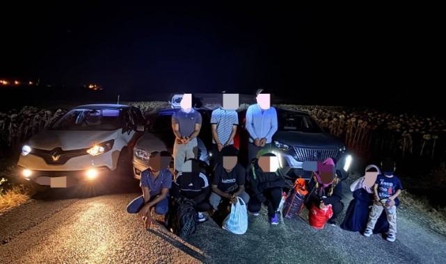 Çalıköy Yolu Üzerinde Durdurulan 3 Araçta 7 Düzensiz Göçmen Yakalandı