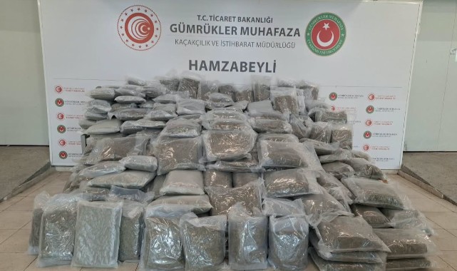 Hamzabeyli’de 287 Kilo 910 Gram Esrar Ele Geçirildi