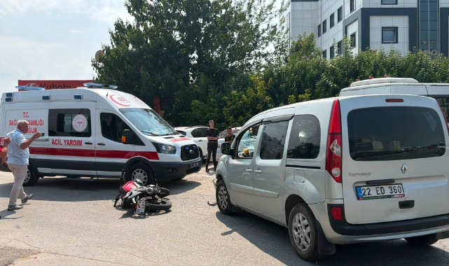 Sanayi Sitesindeki Kazada Motosiklet Sürücüsü Hastaneye Kaldırıldı