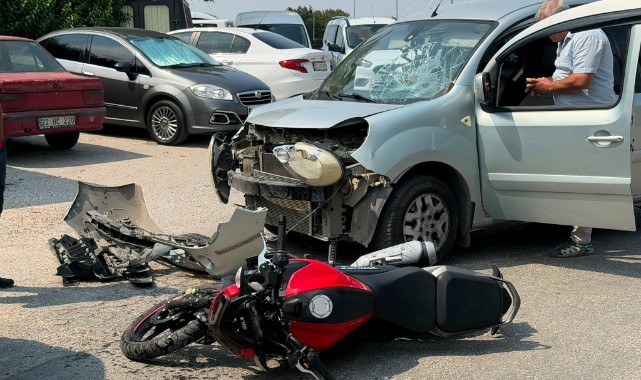 Sanayi Sitesindeki Kazada Motosiklet Sürücüsü Hastaneye Kaldırıldı