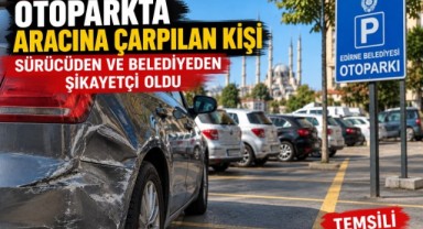 Belediyenin Otoparkında Aracına Çarptılar