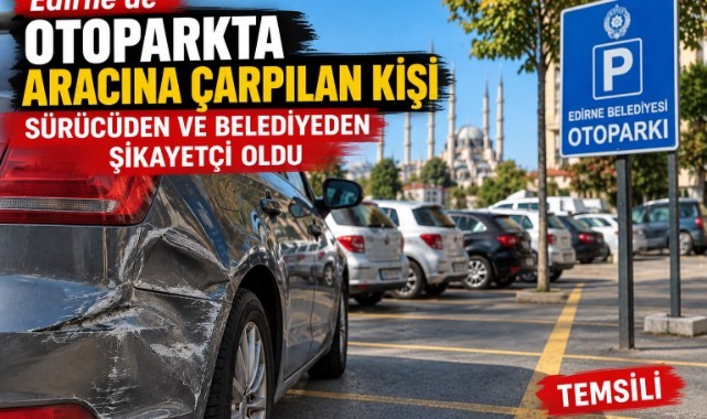 Belediyenin Otoparkında Aracına Çarptılar