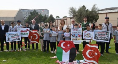 Edirne'de 250 Öğrenciden Gazze’ye Kardeşlik Selamı