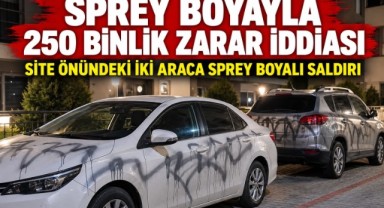 İki Araç Sprey Boyayla Boyandı, Soruşturma Başlatıldı