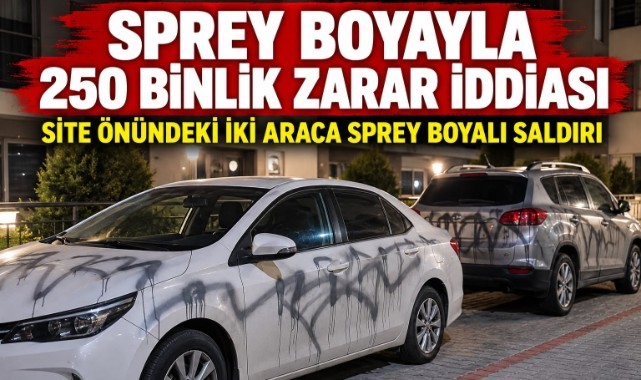 İki Araç Sprey Boyayla Boyandı, Soruşturma Başlatıldı