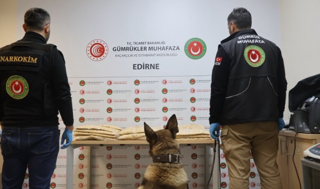 Kapıkule’de şüpheli tıra narkotik köpekli arama