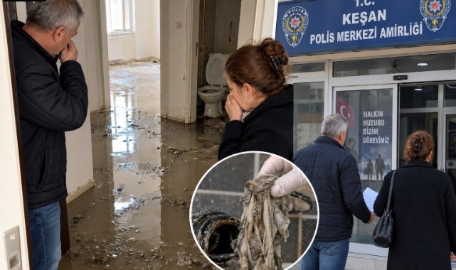 Keşan’da Bir Daireyi Pis Su Bastı