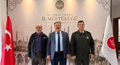 Edirne Askerlik Şube Başkanı Kavuş’tan Müftülüğe Ziyaret