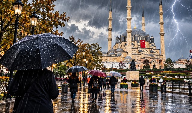 Edirne’de Güneş Gidiyor, Sağanak Geliyor