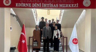 İmam Hatipli Öğrencilerden Edirne Dini İhtisas Merkezine Ziyaret
