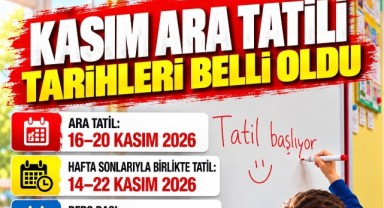 Kasım Ara Tatili Tarihleri Belli Oldu